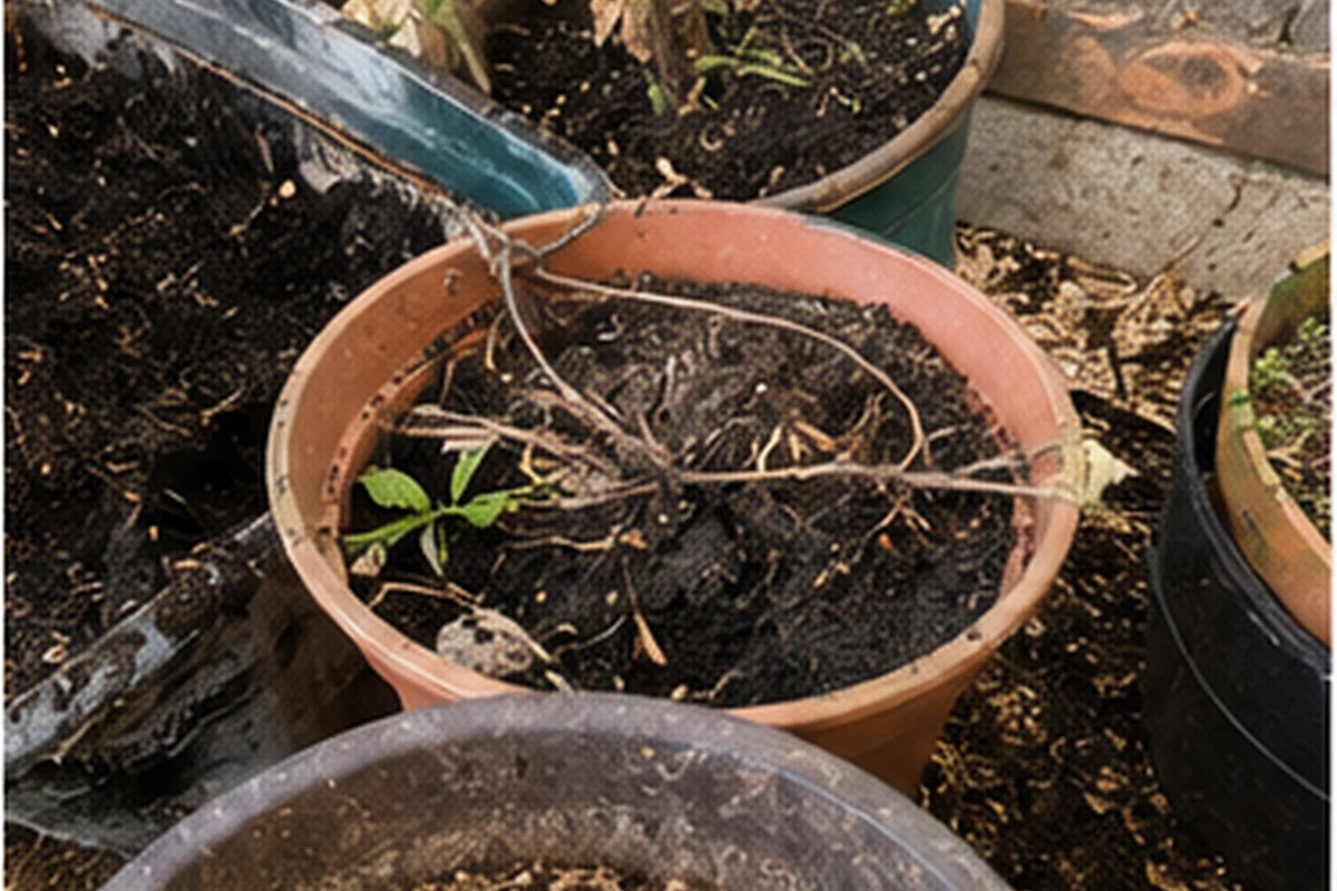 Tomato affected by blossom end rot beside a healthy tomato