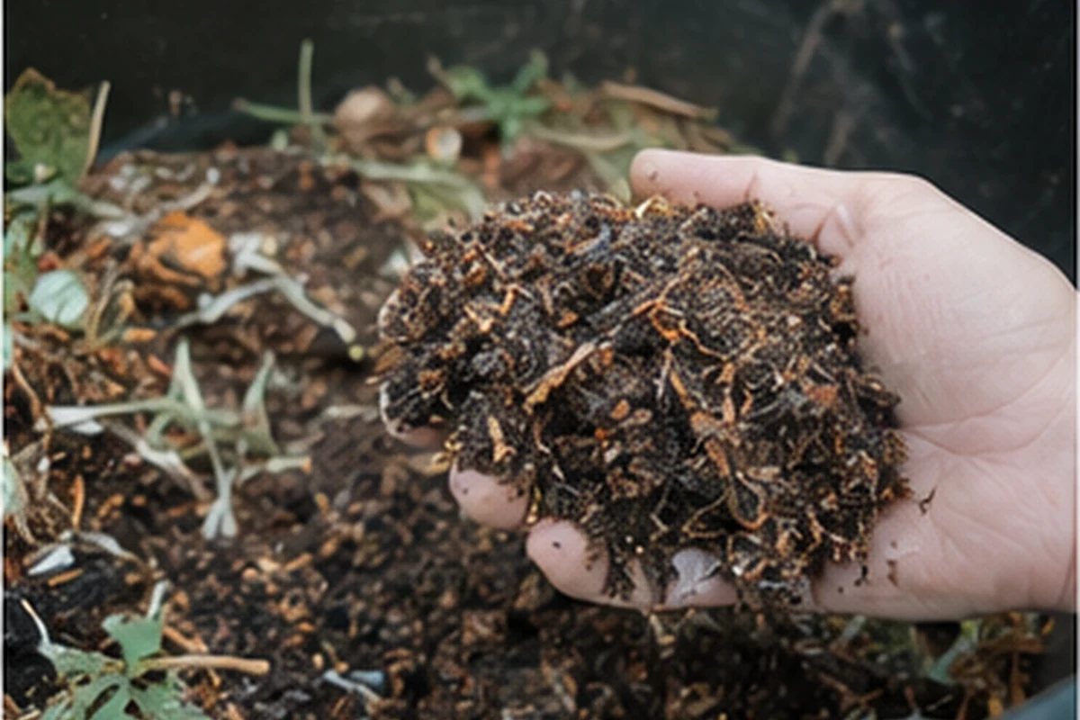 Potting compost mature compost and perlite being mixed for container tomatoes
