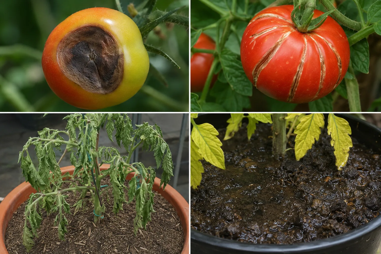 Common tomato problems caused by inconsistent watering